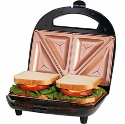 New 🎉 Gotham Steel Sandwich Maker, Toaster Panini Press Breakfast Sandwich Maker With Nonstick Surface, Makes 2 Sandwiches In Minutes, With Easy Cut Edges And Indicator Lights, College Dorm Room Essentials 🛒