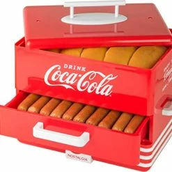 Cheap π₯ Nostalgia Extra Large Diner-Style Coca-Cola Hot π Dog Steamer And Bun Warmer, 24 Hot π Dog And 12 Bun Capacity, Steam Bratwursts, Sausages, Vegetables, Fish, Dumplings, Red β