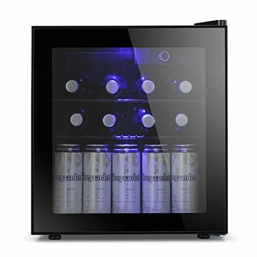 Flash Sale π Antarctic Star 1.6cu.ft Wine Cooler/Cabinet Beverage Refigerator Small Wine Cellar Soda Beer Counter Top Bar Fridge Quiet Operation Compressor Freestanding Door Black Glass π - Image 6