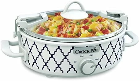 Best Pirce π Crock-Pot Crockpot 2.5-Quart Mini Casserole Crock Slow Cooker, White/Blue β - Image 10