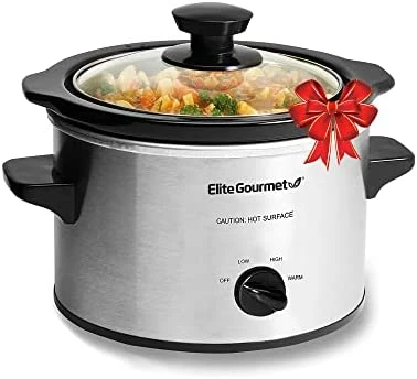 Deals 🎁 Elite Gourmet Glas Slow Cooker With Adjustable Temp, Entrees, Sauces, Stews & Dips, Dishwasher Safe Glass Lid & Crock, 1.5 Quart, Stainless S 🛒 - Image 10