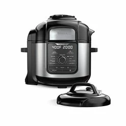 Discount ๐ฅฐ Ninja FD401 Foodi 12-in-1 Deluxe XL 8 Qt. Pressure Cooker & Air Fryer That Steams, Slow Cooks, Sears, Sautรฉs, Dehydrates & More, With 5 Qt. Crisper Basket, Deluxe Reversible Rack & Recipe Book, Silver ๐