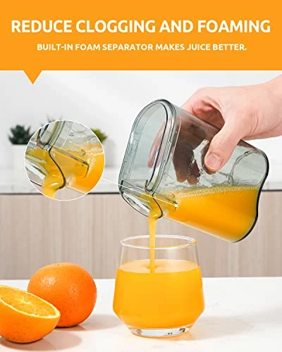 Deals π GDOR Juicer With 800W Motor, Juicer Machine With Big Mouth 3β Feed Chute, Dual Speeds Juice Maker For Fruits And Veggies, Anti-Drip Function Centrifugal Juicer, Include Cleaning Brush, BPA-Free, White π₯° - Image 4