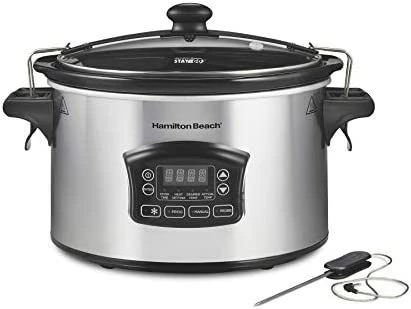 Best deal ๐ฅฐ Hamilton Beach 33866 Portable 6-Quart Set & Forget Digital Programmable Slow Cooker With Lid Lock, Temp Tracking Temperature Probe, Black Stainless ๐งจ - Image 7