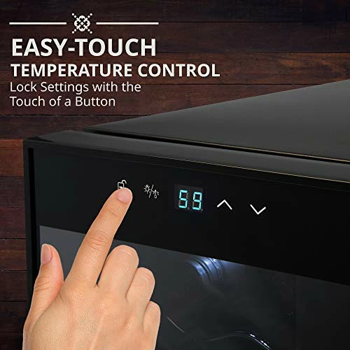 Budget π€© Ivation 18 Bottle Compressor Wine Cooler Refrigerator W/Lock | Large Freestanding Wine Cellar For Red, White, Champagne Or Sparkling Wine | 41f-64f Digital Temperature Control Fridge Glass Door Black β - Image 5