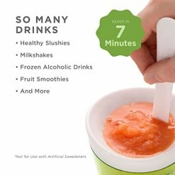 Wholesale 😉 ZOKU Original Slush And Shake Maker, Compact Make And Serve Cup With Freezer Core Creates Single-Serving Smoothies, Slushies And Milkshakes In Minutes, BPA-free, Green 🤩