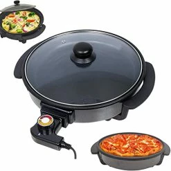 Best deal 👍 LAVO HOME Electric Pizza Maker Pan Quesadilla Frittata Omelet Electric Nonstick 11 Inch With Adjustable Thermostat 🔔