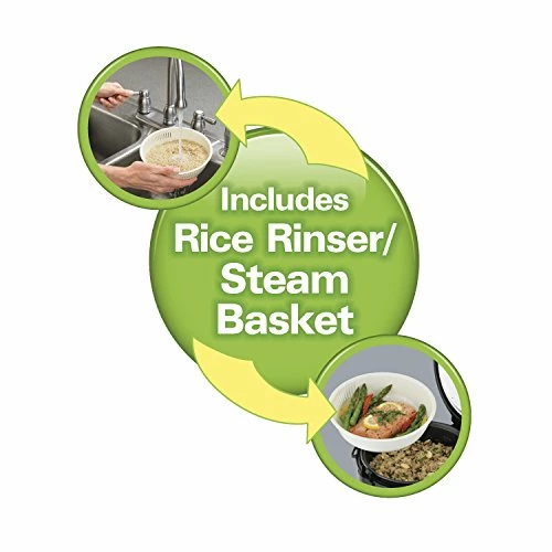 Best Sale ⭐ Hamilton Beach Digital Programmable Rice Cooker & Food Steamer, 8 Cups Cooked (4 Uncooked), With Steam & Rinse Basket, Stainless Steel (37518) ❤️ - Image 6