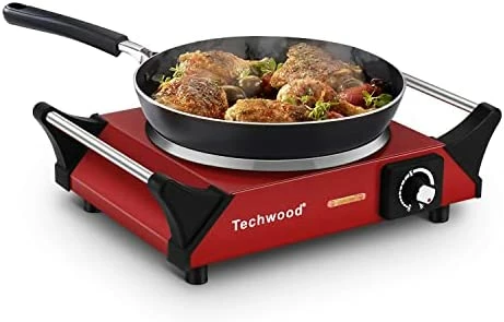 Wholesale โ๏ธ Techwood Hot Plate Portable Electric Stove 1500W Countertop Single Burner With Adjustable Temperature & Stay Cool Handles, 7.5โ Cooktop For Dorm Office/Home/Camp, Compatible For All Cookwares ๐ - Image 11