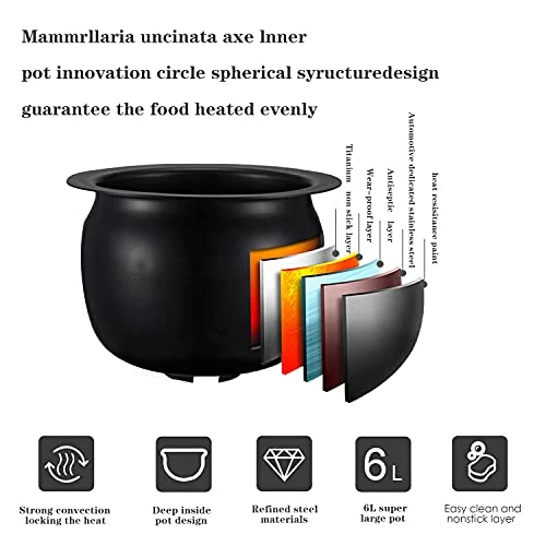 Promo 🎁 3400W 6L Commercial Cooking Machine Non-Stick Wok Restaurant Electric Cooker Intelligent Cooking Pot Robot 🎁 - Image 3