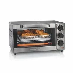 Promo ❤️ Hamilton Beach Sure-Crisp Air Fryer Countertop Toaster Oven, Fits 9” Pizza, 4 Slice Capacity, Powerful Circulation, Auto Shutoff, Stainless Steel (31403) 🎁