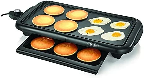 Best deal 🌟 BELLA Electric Griddle W Warming Tray, Make 8 Pancakes Or Eggs At Once, Fry Flip & Serve Warm, Healthy-Eco Non-stick 🧥 Coating, Hassle-Free Clean Up, Submersible Cooking Surface, 10" X 18", Copper/Black 💯 - Image 6