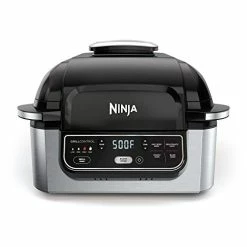 Coupon 🌟 Ninja AG301 Foodi 5-in-1 Indoor Grill With Air Fry, Roast, Bake & Dehydrate, Black/Silver 😍