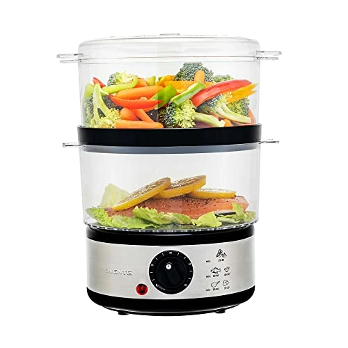 Cheap โจ Ovente Electric Food Steamer 5 Quart With 2 Tier Stackable BPA-Free Baskets, 400W Stainless Steel Base, Auto Shut-Off And 60-Minute Timer, Fast Steaming Ideal For Vegetable And Fish, Silver FS62S โค๏ธ