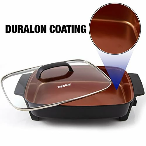 Deals β Nuwave Medley XL (16"x12") 1,500-Watt 6-in-1 Digital Skillet With Duralon Healthy Ceramic Non-Stick π§₯ Coating, Intuitive Digital Controls, Precise Temperature Control π― - Image 2