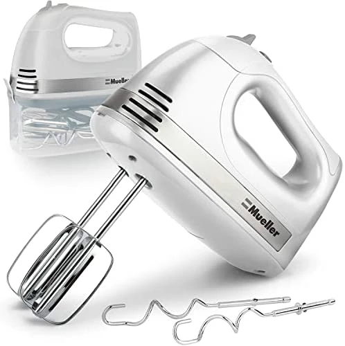 Cheapest 🎁 Mueller Austria Mueller Electric Hand Mixer, 5 Speed 250W Turbo With Snap-On Storage Case And 4 Chrome-plated Steel Accessories For Easy Whipping, Mixing Cookies, Brownies, Cakes, And Dough Batters Black ❤️ - Image 8