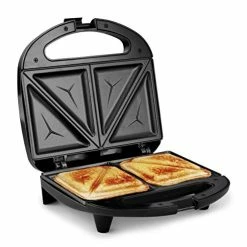 Brand new 👍 Elite Gourmet ESM2207 Nonstick Electric Sandwich Panini Maker Grilled Cheese Machine Tuna Melt Omelets Non-Stick Surface, 2 Slice, Black 💯