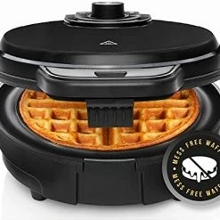 Top 10 🔔 Chefman Anti-Overflow Belgian Waffle Maker W/Shade Selector, Temperature Control, Mess Free Moat, Round Iron W/Nonstick Plates & Cool Touch Handle, Measuring Cup Included, Black ⌛