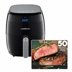 Cheapest ⭐ GoWISE USA 5.0-Quart 1500-Watt Digital Air Fryer With 8 Presets, GW22821-S + 50 Recipes (Black) 🎉