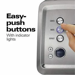 Best Pirce 😍 Hamilton Beach 22796 Toaster With Extra-Wide Slots, Bagel Setting, Toast Boost, Slide-Out Crumb Tray, Auto-Shutoff And Cancel Button, 2-Slice - Digital, Stainless S 🔔