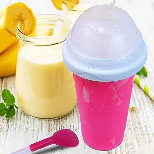 Best Sale ๐ Fovlry Slushie Cup Frozen Magic Cup Squeeze Cup Slushy Maker Slushy Maker Cup DIY Homemade Smoothie Cups Travel Portable Double Layer Slushie Cup For Children And Family (R+G) ๐งจ