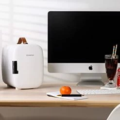 Deals 😀 Subcold Pro4 Luxury Mini Fridge Cooler 4 Litre / 6 Cans AC & Exclusive USB ECO Power Option | Portable Small Refrigerator For The Office, Bedroom, Car, Travel, Skincare & Cosmetic (White) 🎉