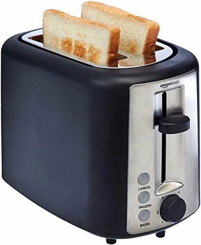 Brand new β¨ Amazon Basics 2 Slice, Extra-Wide Slot Toaster With 6 Shade Settings, Black π - Image 2