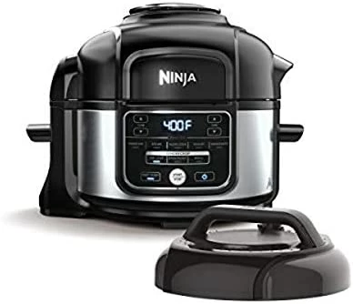 Discount 🥰 Ninja FD401 Foodi 12-in-1 Deluxe XL 8 Qt. Pressure Cooker & Air Fryer That Steams, Slow Cooks, Sears, Sautés, Dehydrates & More, With 5 Qt. Crisper Basket, Deluxe Reversible Rack & Recipe Book, Silver 🔔 - Image 8