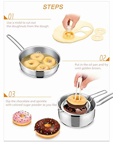 Brand new β YOOUSOO 2 Pack Donut Cutters Set 3 Inch,Cookie Cutter Round For Baking Donut Mould Maker Plastic With Dipping Plier, Cake Mold Biscuit Cutter Non-Stick Mold Baking DIY Donut Tools β¨ - Image 3