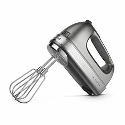 Best deal 😀 KitchenAid 9-Speed Digital Hand Mixer With Turbo Beater II Accessories And Pro Whisk - Contour Silver 🧨