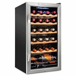 Cheap 🔥 Ivation 24 Bottle Compressor Wine Cooler Refrigerator W/Lock | Large Freestanding Wine Cellar For Red, White, Champagne Or Sparkling Wine | 41f-64f Digital Temperature Control Fridge Stainless Steel ⭐