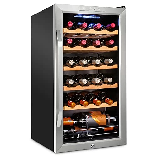 Cheap π₯ Ivation 24 Bottle Compressor Wine Cooler Refrigerator W/Lock | Large Freestanding Wine Cellar For Red, White, Champagne Or Sparkling Wine | 41f-64f Digital Temperature Control Fridge Stainless Steel β