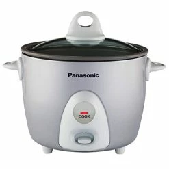 Outlet 🛒 Panasonic SR-G06FGL Rice, Steamer & Multi-Cooker, 3-Cup (Uncooked), 3 Cups 6 Cups Cooked, Silver 😍