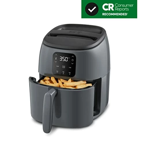 Budget 🥰 DASH Tasti-Crisp Digital Air Fryer With AirCrisp Technology, Custom Presets, Temperature Control, And Auto Shut Off Feature, 2.6 Quart - Cool Grey 🤩 - Image 2