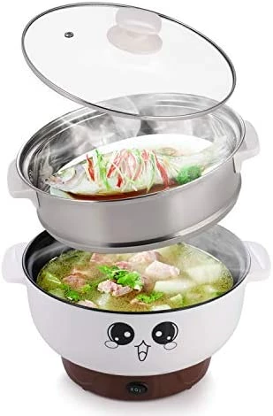 Wholesale π₯ MINGPINHUIUS 4-in-1 Multifunction Electric Cooker Skillet Wok Electric Hot Pot For Cook Rice Fried Noodles Stew Soup Steamed Fish Boiled Egg Small Non-stick With Lid (3.2L, With Steamer) π - Image 15