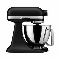 New 🌟 Kitchenaid Artisan Mini Plus 3.5-Qt. Tilt-Head Stand Mixer With Flex Edge Beater, Black Ma 😉