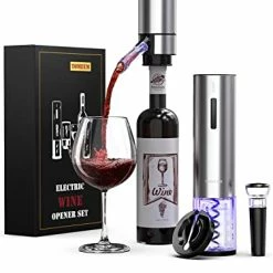 Top 10 π Electric Wine Opener Set, Tomeem Wine Gift Set With Rechargeable Wine Opener, Electric Wine Aerator, Vacuum Stoppers And Foil Cutter, 4-in-1 Electric Wine Bottle Opener For Home Party Bar Outdoor π
