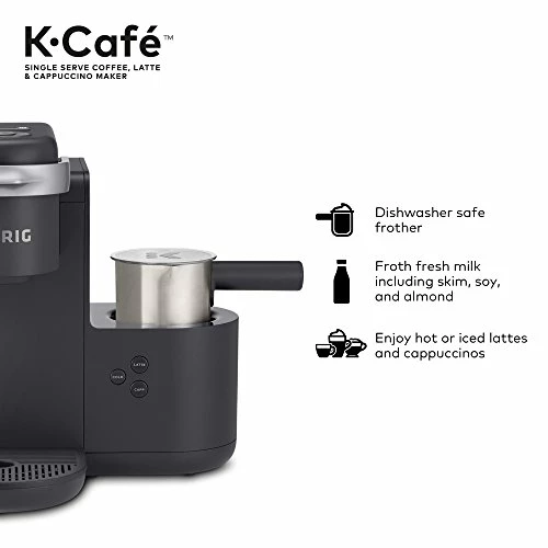 Best reviews of 🎉 Keurig K-Cafe Single-Serve K-Cup Coffee Maker, Latte Maker And Cappuccino Maker, Comes With Dishwasher Safe Milk Frother, Coffee Shot Capability, Compatible With All Keurig K-Cup Pods, Dark Charcoal ❤️ - Image 4