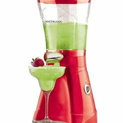 Discount ❤️ Nostalgia 64-Ounce Margarita Maker & Slushie Machine Easy-Flow Spout, Perfect For Slushies, Daiquiris, And Margaritas, Red 😉