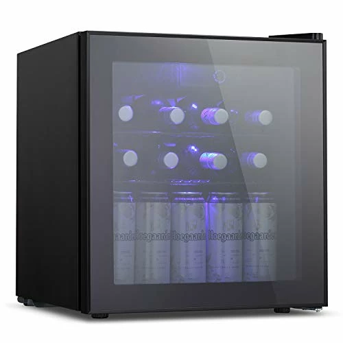 Flash Sale π Antarctic Star 1.6cu.ft Wine Cooler/Cabinet Beverage Refigerator Small Wine Cellar Soda Beer Counter Top Bar Fridge Quiet Operation Compressor Freestanding Door Black Glass π