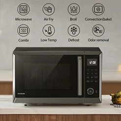 Coupon ❤️ TOSHIBA ML2-EC10SA(BS) 8-in-1 Countertop Microwave With Air Fryer Microwave Combo, Convection, Broil, Odor Removal, Mute Function, 12.4" Position Memory Turntable With 1.0 Cu.ft, Black Stainless Steel 🤩
