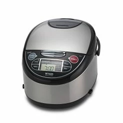 Buy 😍 Tiger Corporation Tiger JAX-T10U-K 5.5-Cup (Uncooked) Micom Rice Cooker With Food Steamer & Slow Cooker, Stainless Steel Black 😀