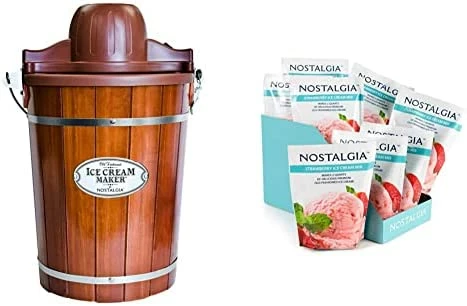 Best Sale π Nostalgia Electric Ice Cream Maker, 6 Quarts, Soft Serve Machine With Easy-Carry Handle For Ice Cream, Frozen Yogurt Or Gelato, Dark Wood π₯ - Image 6