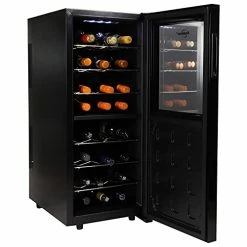 Hot Sale 🧨 Koolatron 24 Bottle Dual Zone Wine Cooler, Black Thermoelectric Wine Fridge, 2.4 Cu. Ft (68L), Freestanding Wine Refrigerator, Wine Storage For Home Bar, Kitchen, Apartment, Cond 🔥
