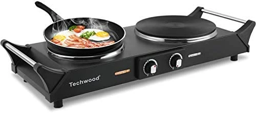 Wholesale โ๏ธ Techwood Hot Plate Portable Electric Stove 1500W Countertop Single Burner With Adjustable Temperature & Stay Cool Handles, 7.5โ Cooktop For Dorm Office/Home/Camp, Compatible For All Cookwares ๐ - Image 4