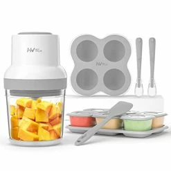 Discount 🛒 Baby Food Maker, HEYVALUE 13-in-1 Baby Food Processor Set For Baby Food, Fruit, Vegatable, Meat, Baby Food Blender With Baby Food Containers, Baby Food Freezer Tray, Silicone Spoons, Silicone Spatula (Gray) 🔥