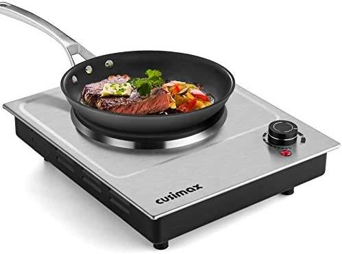 Best reviews of ๐งจ CUSIMAX Double Hot Plate For Cooking, 1800W Portable Electric Double Burners Countertop Burner Cast Iron Hot Plates Cooktop, Stainless Steel Silver Easy To Clean ๐คฉ - Image 11