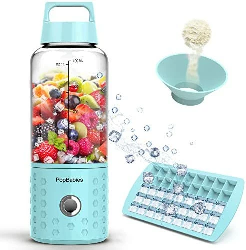 Best deal ๐ PopBabies Portable Blender, Personal Blender, Smoothie Blender For Shakes With USB Rechargeable Blender Bottle Corolina Blu ๐ - Image 7