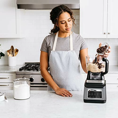 Outlet π Ninja BN801 Professional Plus Kitchen System, 1400 WP, 5 Functions For Smoothies, Chopping, Dough & More With Auto IQ, 72-oz.* Blender Pitcher, 64-oz. Processor Bowl, (2) 24-oz. To-Go Cups, Grey π― - Image 4