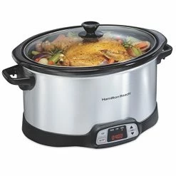 Best Sale β Hamilton Beach 33480 Programmable Slow Cooker With Three Temperature Settings, 8-Quart, Silver π